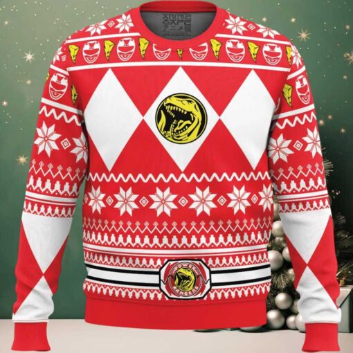 Mighty Morphin Red Ranger Power Rangers Ugly Christmas Sweater