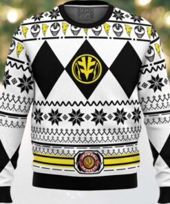Mighty Morphin White Ranger Power Rangers Ugly Christmas Sweater