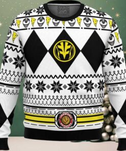 Mighty Morphin White Ranger Power Rangers Ugly Christmas Sweater