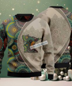 Minnesota Mandala Pattern Ugly Christmas Sweater Grey Cheap Minnesota Mandala Pattern Ugly Christmas Sweater Grey Cheap
