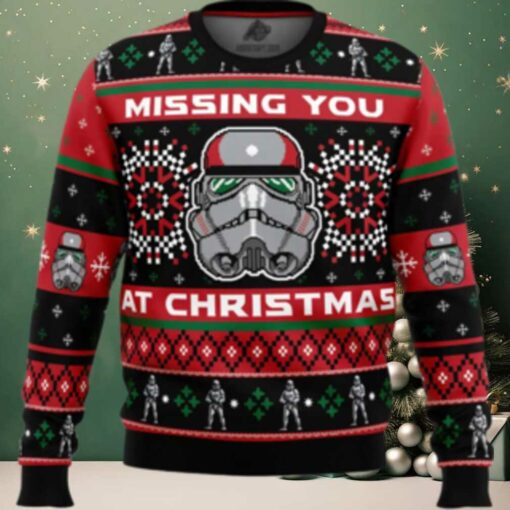 Missing You At Christmas Stormtrooper Star Wars Ugly Christmas Sweater