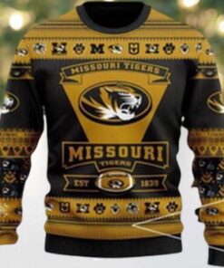 Missouri Tigers Logo Custom Name For Football Fans NCAA Ugly Christmas Sweater