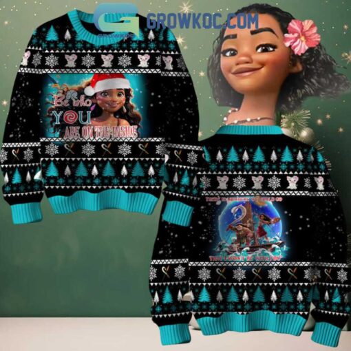 Moana Be Who You Are On The Inside Christmas Ugly Sweater