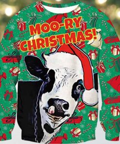 Moo ry Christmas Ugly Sweater