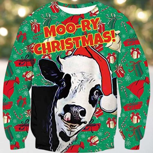 Moo ry Christmas Ugly Sweater