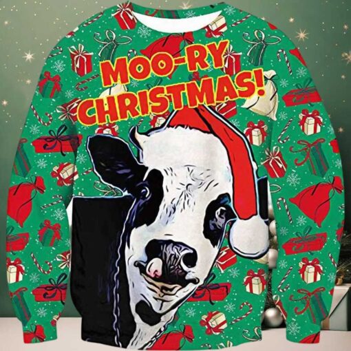 Moo ry Christmas Ugly Sweater
