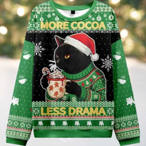 More Cocoa Less Drama Ugly Christmas Sweater