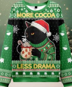 More Cocoa Less Drama Ugly Christmas Sweater