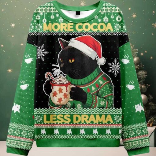 More Cocoa Less Drama Ugly Christmas Sweater