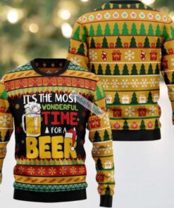 Most Wonderful Time For A Beer Xmas Ugly Sweater