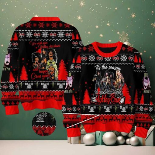 Motley Crue A Motley Christmas And Happy Crue Year 2025 Ugly Sweater