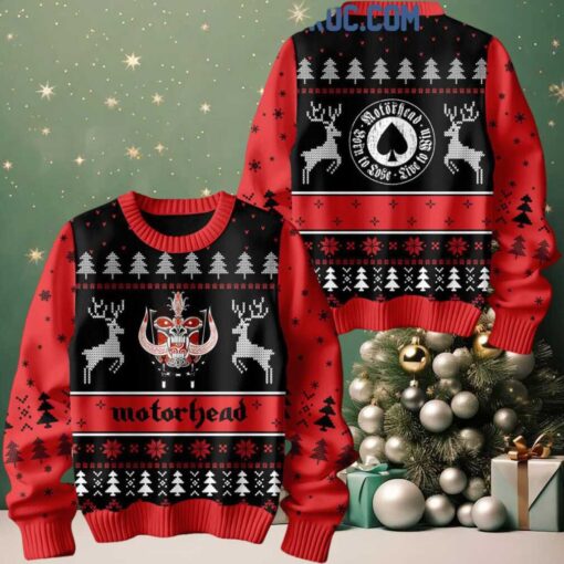 Motorhead Born To Lose Live To Win Holidays Christmas 2024 Ugly Sweater