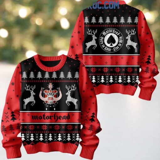 Motorhead Born To Lose Live To Win Holidays Christmas 2024 Ugly Sweater