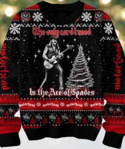Motorhead The Only Card I Need Is The Ace Of Spades Christmas Ugly Sweater