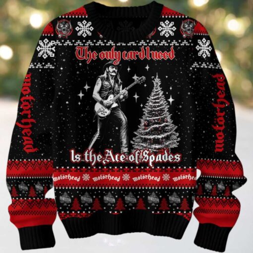 Motorhead The Only Card I Need Is The Ace Of Spades Christmas Ugly Sweater