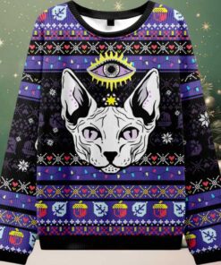 Mystical Cat Ugly Christmas Sweater