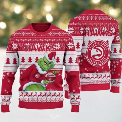 NBA Atlanta Hawks Grinch Stolen Ugly Christmas Sweater