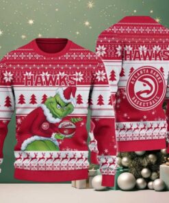 NBA Atlanta Hawks Grinch Stolen Ugly Christmas Sweater