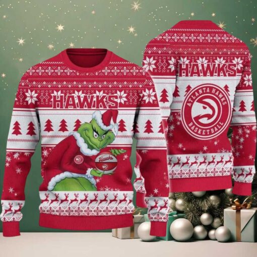 NBA Atlanta Hawks Grinch Stolen Ugly Christmas Sweater