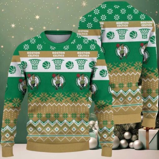 NBA Boston Celtics Holiday Hoop Dreams Ugly Christmas Sweater