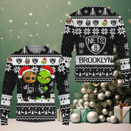 NBA Brooklyn Nets Holiday Heroes Ugly Christmas Sweater