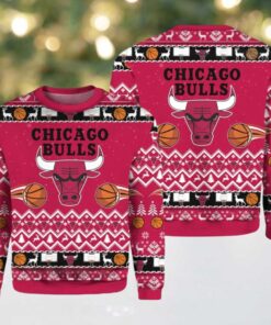 NBA Chicago Bulls Hoops & Holiday Cheer Ugly Christmas Sweater