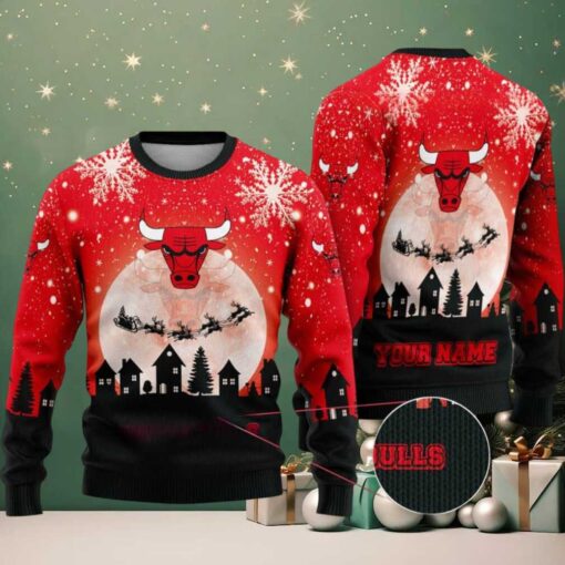 NBA Chicago Bulls Sleigh Ride Showdown Ugly Christmas Sweater