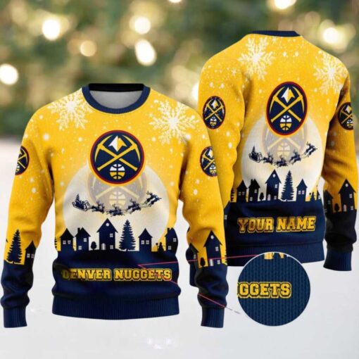NBA Denver Nuggets Sleigh Ride Dunk Ugly Christmas Sweater