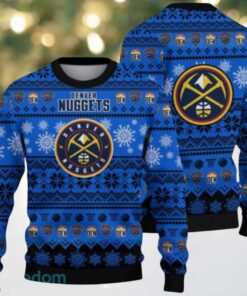 NBA Denver Nuggets Snowfall Hoops Ugly Christmas Sweater