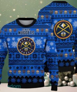 NBA Denver Nuggets Snowfall Hoops Ugly Christmas Sweater