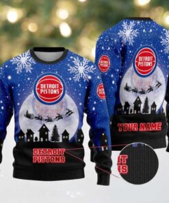 NBA Detroit Pistons Sleigh Ride Slam Ugly Christmas Sweater