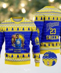 NBA Golden State Warriors Dancing Bear Holiday Ugly Christmas Sweater