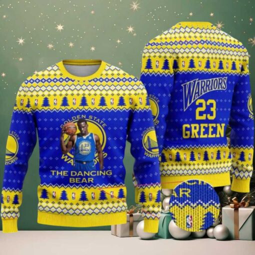 NBA Golden State Warriors Dancing Bear Holiday Ugly Christmas Sweater