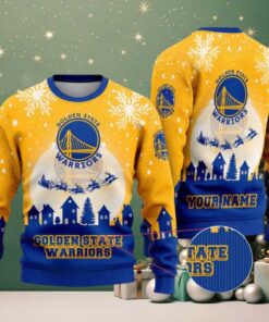 NBA Golden State Warriors Sleigh Ride Slam Ugly Christmas Sweater