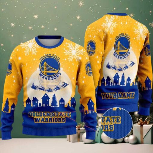 NBA Golden State Warriors Sleigh Ride Slam Ugly Christmas Sweater