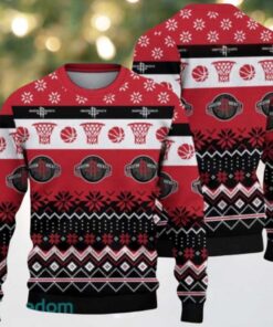 NBA Houston Rockets Festive Court Drive Ugly Christmas Sweater