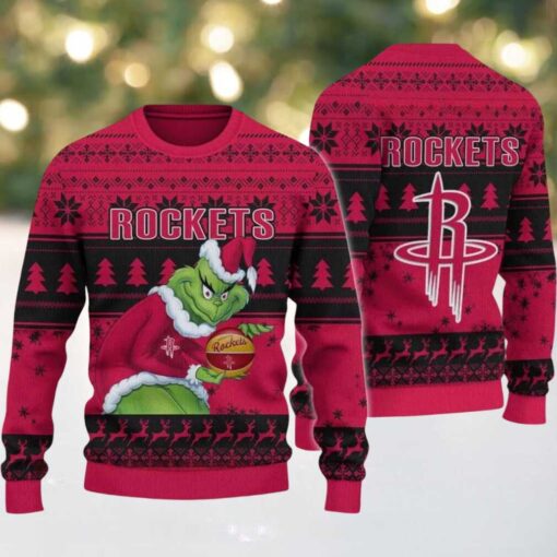 NBA Houston Rockets Grinch Stolen Ugly Christmas Sweater