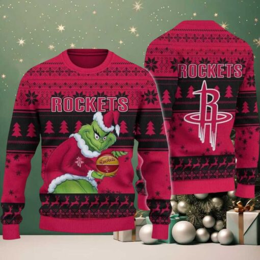 NBA Houston Rockets Grinch Stolen Ugly Christmas Sweater