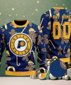 NBA Indiana Pacers Gingerbread Court Ugly Christmas Sweater