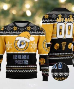 NBA Indiana Pacers Snowy Hoops Holiday Ugly Christmas Sweater