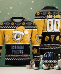 NBA Indiana Pacers Snowy Hoops Holiday Ugly Christmas Sweater