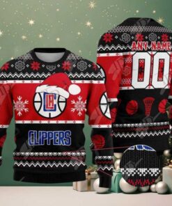 NBA Los Angeles Clippers Special Personalized Christmas 2025 Holiday Ugly Christmas Sweater
