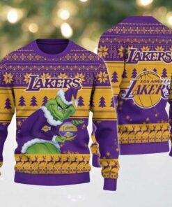NBA Los Angeles Lakers Grinch Stolen Ugly Christmas Sweater