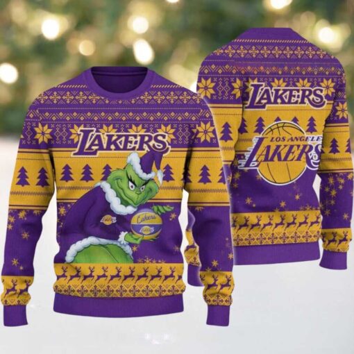 NBA Los Angeles Lakers Grinch Stolen Ugly Christmas Sweater