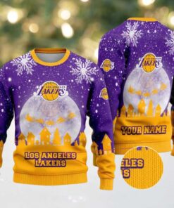 NBA Los Angeles Lakers Moonlit Court Ugly Christmas Sweater