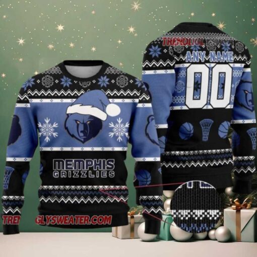 NBA Memphis Grizzlies Frosty Bear Slam Ugly Christmas Sweater