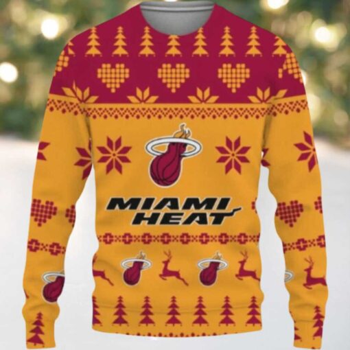 NBA Miami Heat Festive Hoops Ugly Christmas Sweater
