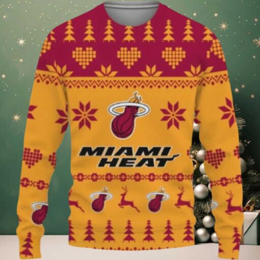 NBA Miami Heat Festive Hoops Ugly Christmas Sweater