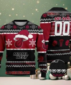 NBA Miami Heat Frosty Slam Dunk Ugly Christmas Sweater