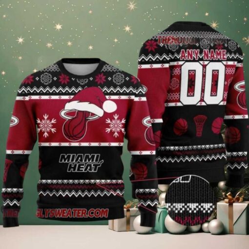 NBA Miami Heat Frosty Slam Dunk Ugly Christmas Sweater